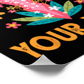 Roe Roe Your Vote - Bloemen Feministische Bloemen  Poster (Hoek)