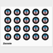 Roe roer Uw stem 1 Ronde Sticker (Vel)