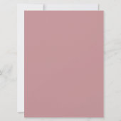 ROE Roze & Wit Eenvoudig Huwelijk repetitie diner Kaart (Achterkant)