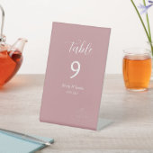 ROE Roze & Wit Eenvoudige Bruiloft Reclamebord Met Voetstuk (Insitu)