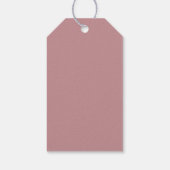 ROE Roze & Witte Eenvoudige Trouw Cadeaulabel (Achterkant)