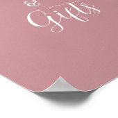 ROE Roze & Witte Kaarten Cadeaus Bord Poster (Hoek)