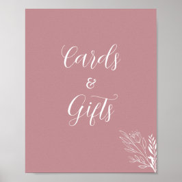 ROE Roze & Witte Kaarten Cadeaus Bord Poster