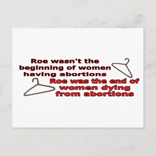 Roe V Wade Briefkaart (Voorkant)