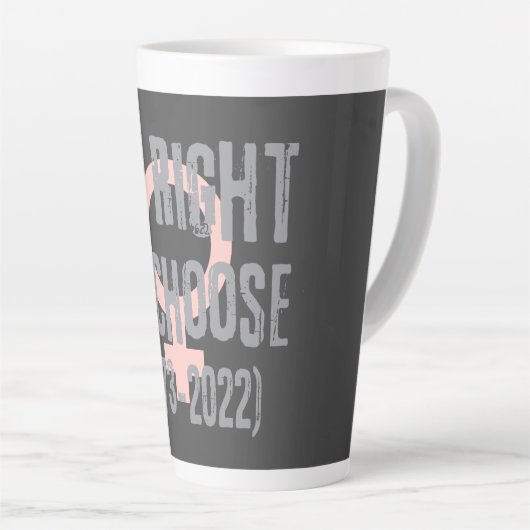 Roe V Wade Death Date Typografie Latte Mok (Rechterhoek)