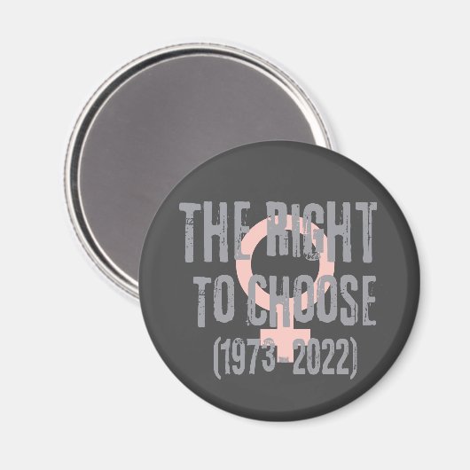 Roe V Wade Death Date Typografie Magneet (Voorkant / Achterkant)