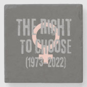 Roe V Wade Death Date Typografie Stenen Onderzetter (Voorkant)