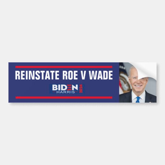 ROE V WADE HERSTELLEN BUMPERSTICKER (Voorkant)