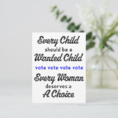 Roe v. Wade Pro - Keuze uit de stemming Briefkaart (Staand voorkant)