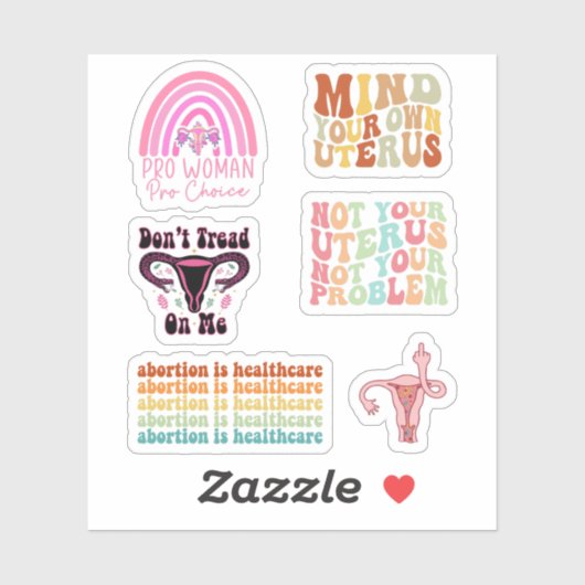 Roe V Wade Sticker Pack, Abortion, Pro Choice (Vel)