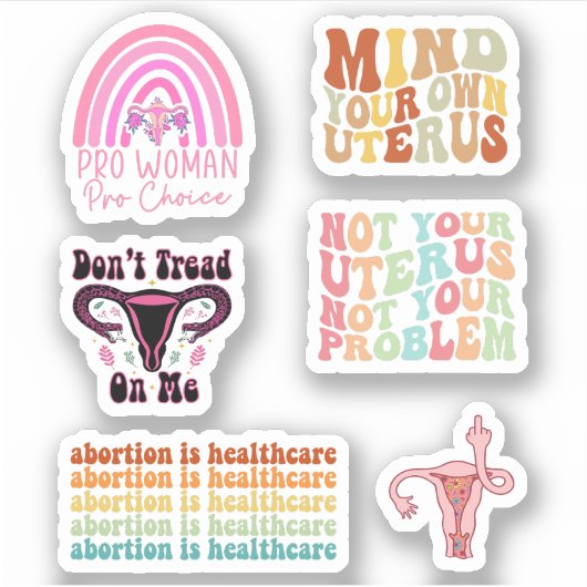 Roe V Wade Sticker Pack, Abortion, Pro Choice (Voorkant)