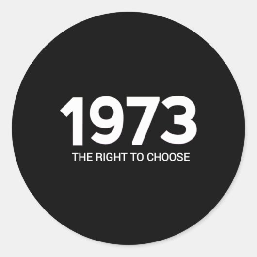 Roe vwadepro choice the Right to choose Ronde Sticker (Voorkant)