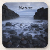 Roebels en Rocks langs de Ocean Shoreline Coaste Bier Onderzetter (Voorkant)