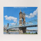 Roebling Bridge Ohio. kerstgroet Legpuzzel (Horizontaal)
