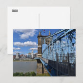 ROEBLING BRUG CINCINNATI Ansichtkaart Briefkaart (Voorkant / Achterkant)