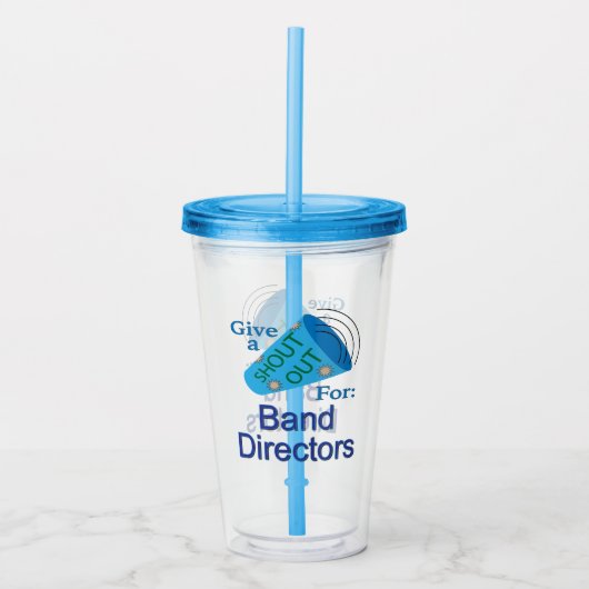 Roeep uit voor banddirecteurs acryl drinkbeker (Voorkant)