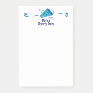 Roeep uit voor medisch archief medewerkers post-it® notes