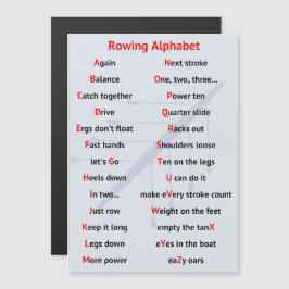Roeialfabet A tot Z magnetische kaart