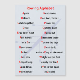 Roeialfabet A tot Z magnetische kaart