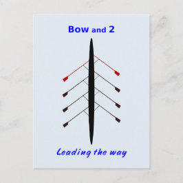 Roeiboog twee leiden de weg briefkaart