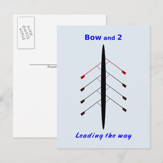 Roeiboog twee leiden de weg briefkaart (Voorkant / Achterkant)