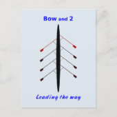 Roeiboog twee leiden de weg briefkaart (Voorkant)