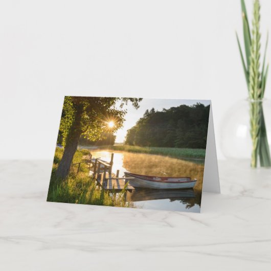 Roeiboot bij Meer wordt vastgelegd dat Kaart (Voorkant)