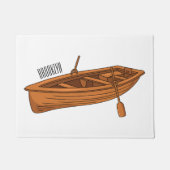 Roeiboot cartoon illustratie deurmat (Voorkant)