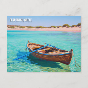 Roeiboot Elafonisi Elafonissi Kreta Griekenland Re Briefkaart