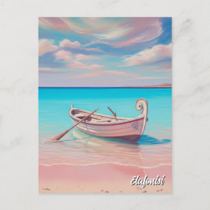 Roeiboot Elafonisi Elafonissi Kreta Griekenland Re Briefkaart