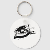 Roeiboot Illustratie Nautilus Zwart en Wit Sleutelhanger (Achterkant)