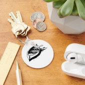 Roeiboot Illustratie Nautilus Zwart en Wit Sleutelhanger
