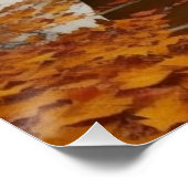 Roeiboot Lake kleurrijke herfsten Wend tijdloze ku Perfect Poster (Hoek)