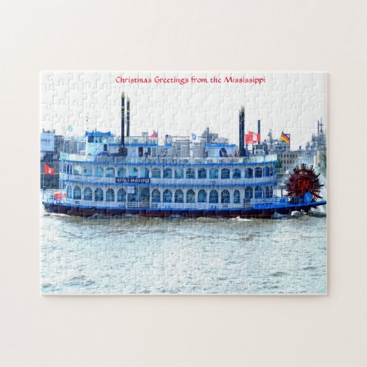 Roeiboot Mississippi. Legpuzzel (Horizontaal)