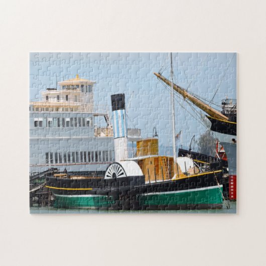 Roeiboot Mississippi. Legpuzzel (Horizontaal)