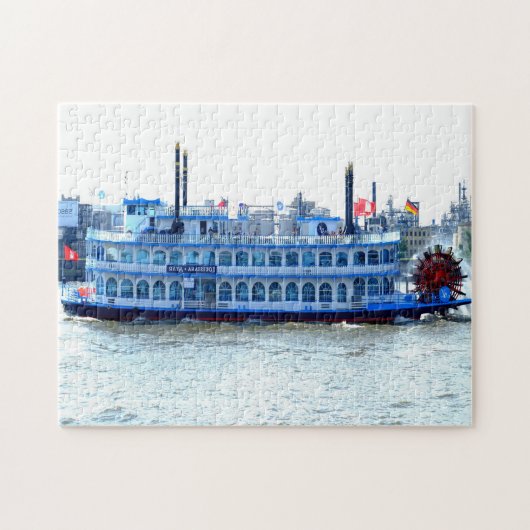 Roeiboot Mississippi. Legpuzzel (Horizontaal)