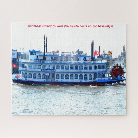 Roeiboot Mississippi. Legpuzzel (Horizontaal)