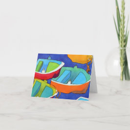 Roeiboot Notecard Kaart