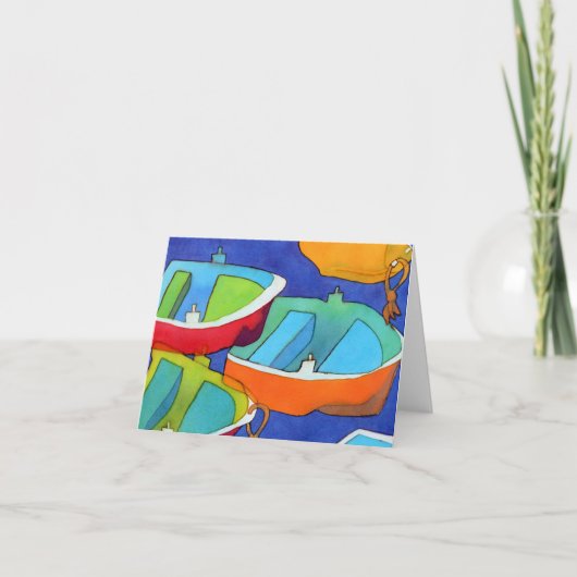 Roeiboot Notecard Kaart (Voorkant)