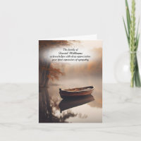 Roeiboot op Autumn Lake Sympathy bedankkaart