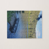 Roeiboot op het meer legpuzzel (Horizontaal)