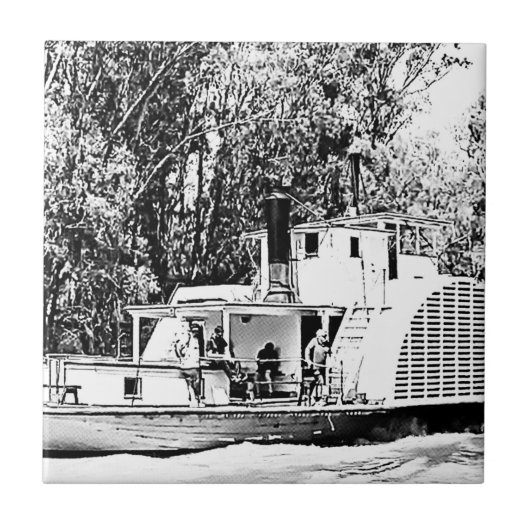 Roeiboot op Murray rivier Victoria Tegeltje (Voorkant)