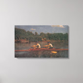 Roeiboot Race op de rivier (door Thomas Eakins) Canvas Afdruk (Voorkant)
