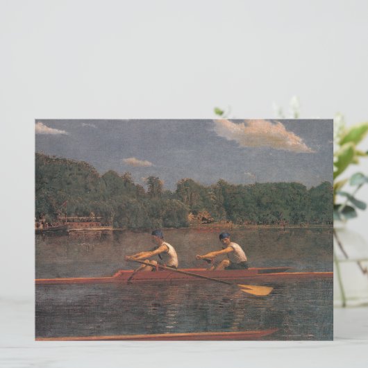 Roeiboot Race op de rivier Kaart (Staand voorkant)