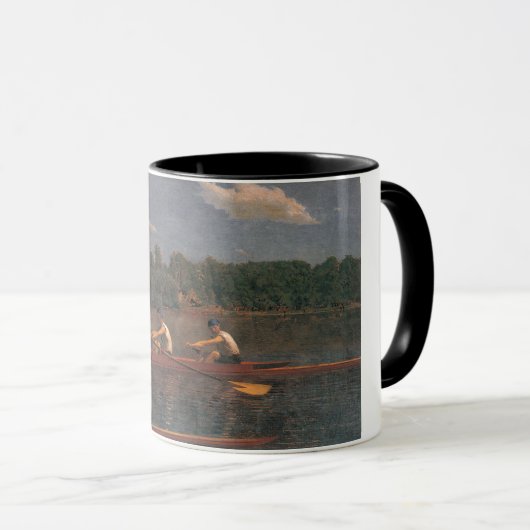 Roeiboot Race op de rivier Mok (Voorkant rechts)