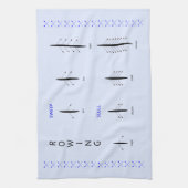 Roeiboot types blauwe sport theedoek (Verticaal)