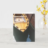 Roeiboot van Venetië - Notecard Kaart (Gele Bloem)