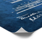 Roeiboot voet brace patent 1889 poster (Hoek)