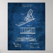 Roeiboot voet brace patent 1889 poster (Voorkant)