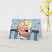 roeiboot-Wenskaart Kaart (Gele Bloem)